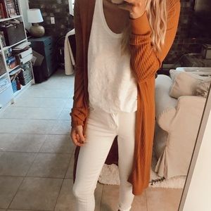 Anthropologie Mustard Cardigan Small